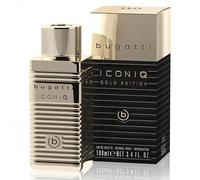 bugatti Perfume para hombre Iconiq Gold Edition 100 ml I Eau de Toilette para hombre con bergamota, notas afiladas, lirio espada y almizcle, sensual y seguro de sí mismo, perfume para hombres cítricos