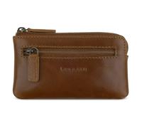 bugatti Remo Llavero de cuero, con compartimento para monedas - en elegante caja de regalo - Coñac