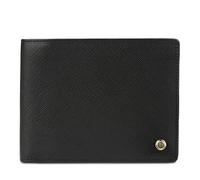 bugatti Roccia Billetera para Hombre con protección RFID, Cartera de Cuero en Acabado Saffiano, Negro-coñac