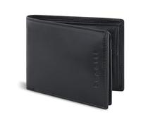 bugatti Romano Cartera para Hombre de Piel con Solapa, protección RFID y Compartimento para Monedas - Negro