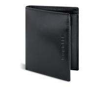 bugatti Romano, Cartera Vertical de Piel de Vacuno con protección RFID y Compartimento para Monedas, para Hombre - Negro