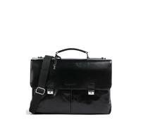 Bugatti Romano Maletín negro, cuero, hombre