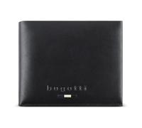 bugatti Romeo Cartera para Hombre Fabricada íntegramente en Piel de Vacuno Suave, Cartera RFID en Formato Horizontal con Solapa, Color Negro