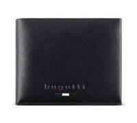 bugatti Romeo Cartera para Hombre Fabricada íntegramente en Piel de Vacuno Suave, Cartera RFID en Formato Horizontal con Solapa, Color Negro