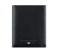 bugatti Romeo Cartera Totalmente de Cuero, Cartera RFID con Bandera, Negra
