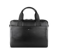 bugatti Romeo maletín de cuero para hombre, bolso de negocios con compartimento para portátil de 13", negro