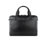 bugatti Romeo maletín de cuero para hombre, bolso de negocios con compartimento para portátil de 13", negro