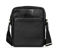 bugatti Ryan Bandolera de cuero, bolso de hombro con correa, bolso para hombre en negro