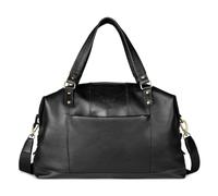 bugatti Ryan Bolsa de Viaje de Cuero, Bolsa Deportiva versátil con Correa de Hombro, Negro