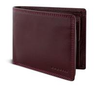 bugatti Savona Monedero para Hombre de Piel de búfalo, protección RFID, Formato apaisado - Burdeos