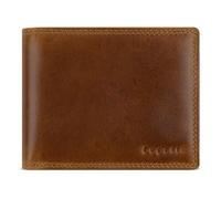 bugatti Savona Monedero para Hombre de Piel de búfalo, protección RFID, Formato apaisado - Cognac