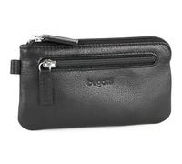 bugatti Sempre Estuche Grande de Cuero para Llaves con Compartimento para Dinero y Caja de Regalo Elegante - Negro