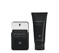 bugatti Signature black Set de regalo Perfume Hombre I Eau de Toilette 100 ml + gel de ducha de 200 ml I Fragancia madera para hombre I Caja de regalo Set de cuidado con perfume y gel de ducha I