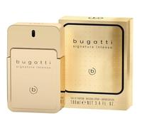 bugatti Signature intense Perfume para hombre de 100 ml, Eau de Toilette de color ámbar picante para momentos dorados, perfume para hombre con matices de piel, azafrán, ámbar, almizcle y vainilla I