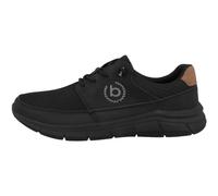bugatti Sneaker aus Mesh, Amtungsaktiver Turnschuh, Elastische Schnürsenkel, Cordones Hombre, Negro, 44 EU