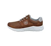 bugatti Sneaker aus Mesh, Amtungsaktiver Turnschuh, Elastische Schnürsenkel, Zapatillas Hombre, Coñac, 44 EU