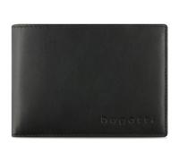 bugatti Super Slim Billetera de Cuero Genuino - Delgado con Protección RFID, Negro