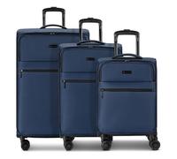 bugatti Valencia Soft 4 ruedas Set de maletas 3 piezas Con fuelle expandible azul
