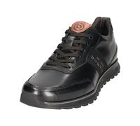 bugatti Vollleder-Sneaker im Businesslook mit Schriftzug An Der Seite, Zapatillas Hombre, Negro, 43 EU