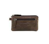 bugatti Volo Llavero de Cuero - Estuche para Llaves con Compartimento para Monedas y Llavero - Elegante Caja de Regalo - Marrón