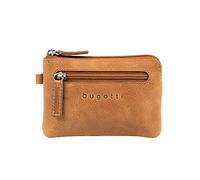 bugatti Volo Llavero de Cuero - Estuche para Llaves con Compartimento para Monedas y Llavero - Elegante Caja de Regalo - Cognac