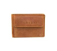bugatti Volo Mini - Cartera de Piel para Hombre, pequeña, en Elegante Caja de Regalo - Cognac