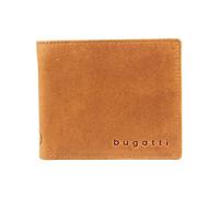bugatti Volo Monedero de Piel para Hombre, con Compartimento para Monedas, Formato Horizontal - Cognac