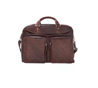 bugatti Woven Maletín Piel natural 48 cm marrón