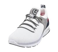 Bugatti Zapatillas Deportivas de Espuma viscoelástica para Hombre, Cordones elásticos, Transpirables, Blanco, 45 EU
