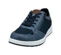 bugatti Zapatillas Informales para Hombre con Cremallera, Suela Resistente, Azul Oscuro, 43 EU