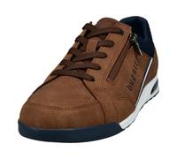 bugatti Zapatos de trabajo para hombre con cordones, Cognac Dark Blue 6341, 43 EU