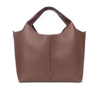 bugatti Zoe Shopper grande para mujer, espacioso bolso bag-in-bag de cuero sintético en rojo-marrón