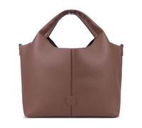 bugatti Zoe Shopper para mujer, bolso bag-in-bag de cuero sintético en rojo-marrón