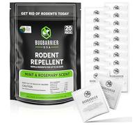 BugBarrier 's Bolsas repelentes de ratones extrafuertes, USDA 99% de base biológica, aceites de menta y romero repelen la anidación de ratones y refrescan el aire en el automóvil, RV, barco, garaje