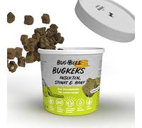 BugBell Galletas para Perros sin Cereales, 150 g, actúa contra el estrés y la inquietud Gracias a Ingredientes Naturales como Espinacas y cáñamo, Hierbas medicinales y Aceite de cáñamo, golosinas