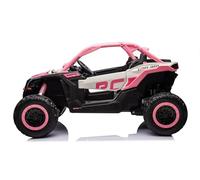 Buggy 24V Can-Am Maverick, 4 Motores DE 200W, MP4, RC Parental (Rosa)