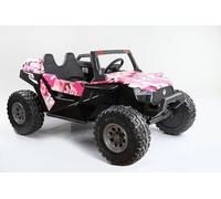 Buggy Beach 24V INFANTIL, 2 PLAZAS, ROSA, Alta velocidad 15km/h, 2 plazas, RC 2.4ghz, 4x4x24v, 1-8 AÑOS