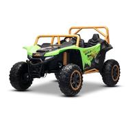 Buggy eléctrico Artic Cat XXL 4x4 24V, Verde, Dos plazas, Ruedas EVA Blandas, Motores potentes, batería de Litio, Reproductor MP3 con Bluetooth, suspensión Trasera, Asientos de Cuero sintético