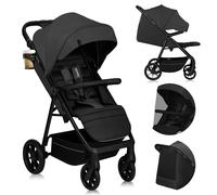 LIONELO MIRA Carrito bebé hasta 22 kg de 6 m a 4 años Ruedas giratorias 360° Amortiguación total Respaldo y reposapiés ajustables Capota XXL UPF50+ Amplia cesta hasta 3 kg