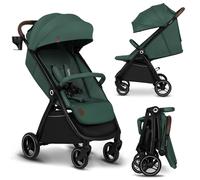 LIONELO INGRID Silla de paseo hasta 22 kg de 6 meses a 4 años Grandes ruedas giratorias 360° Suspensión total Se puede plegar con una mano Respaldo y reposapiés ajustables Capota XXL grande (Green)