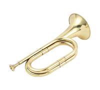 Bugle chapado en oro - Trompeta musical, March Band Horn | Juguete de sonido para visualización escolar, eventos de celebración Prop, Pruebas del festival Parade, regalo de práctica 'orquestr