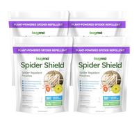 BugMD Bolsas repelentes de Spider Shield (paquete de 4, 16 bolsas) Repelente de arañas a base de plantas para interiores y exteriores, seguro para mascotas y familia, aceites naturales de citronela,