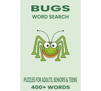 Bugs Word Search Puzzle Book: Word Searches with Easy to Read Print about Bugs, Nature, Dragonflies and More | 6x9 inches, 110 pages | 50+ Puzzles...Gift for Vacations, Holidays and Free Times.
