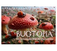 Bugtopia. Die fantastische Welt der Marienkäfer (Tischkalender 2026 DIN A5 quer), CALVENDO Monatskalender: So detailreich kann nur KI träumen - ... die magische Welt der kleinen Krabbler neu.