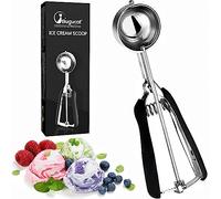 Bugucat Cuchara para Helado 6 cm, Acero Inoxidable de Ice Cream Scoop Cookie Cuchara Melón Baller con Disparador Juego de Cuchara para Galletas Fabricante de Bolas de Galleta Masa Muffin y Fruta