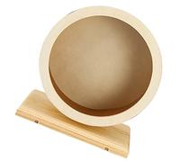 BUGUUYO 1 Rueda De Ejercicio Silenciosa De Madera para Hámster Juguete para Chinchilla Conejillo De Indias Hámster Juego Nocturno Sin Molestias por Ruido