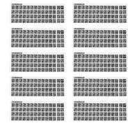 BUGUUYO 10 Hojas Pegatinas Adhesivas para Teclado Árabe Negras con Letras White Recambio para Ordenador Portátil y Pc Resistentes y Fáciles de Limpiar Mejora Precisión y Velocidad de