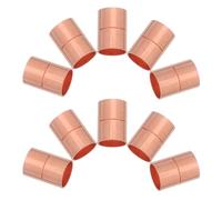 BUGUUYO 10 Unidades Acoplamiento de Cobre para Soldar con Mecanismo de Tope Ranurado y Estructura Recta, Instalación Fácil y Transferencia Óptima de Calor para Aire Acondicionado y Barcos