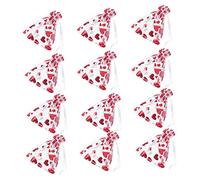 BUGUUYO 100piezas Bolsas De Obsequio De Forma De Corazón Bolsitas Pequeñas De San Valentín Cordón Para Dulces Joyería y Regalos Pequeños