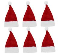 BUGUUYO 10piezas Mini Gorro de Papá Noel Decoración para Fiestas Navideñas Gorro de Piruleta para Árboles de Navidad y Adornos Navideños